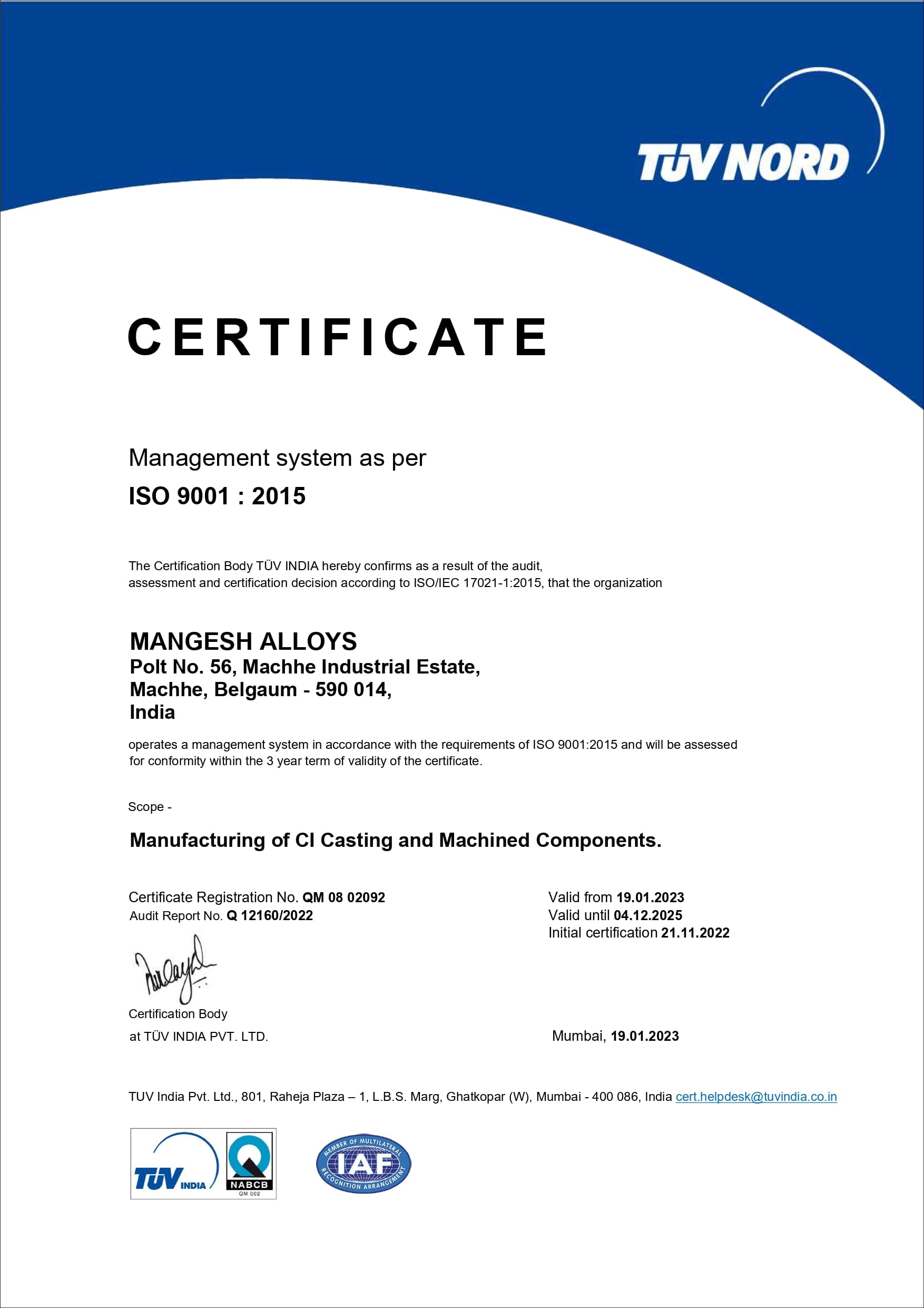 Certification 1